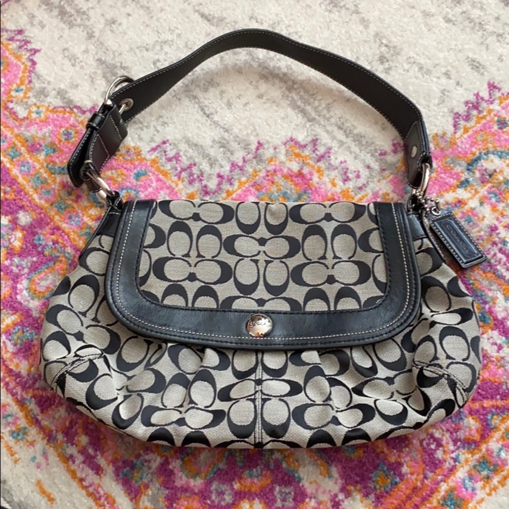 Coach purse in signature canvas print